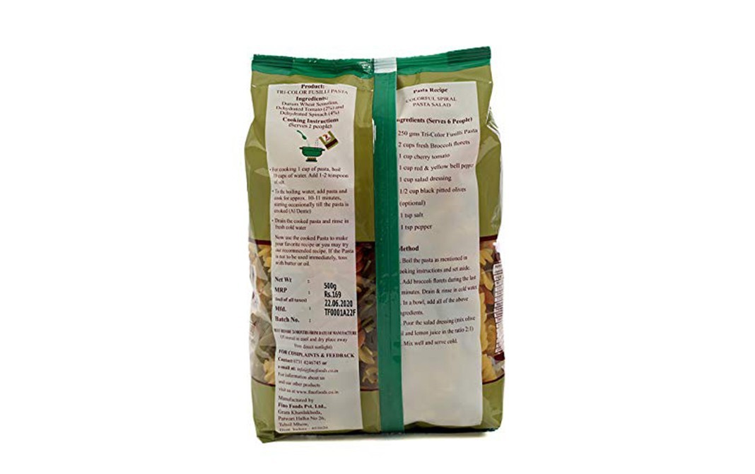 Finosta Tri-Color Fusilli    Pack  500 grams